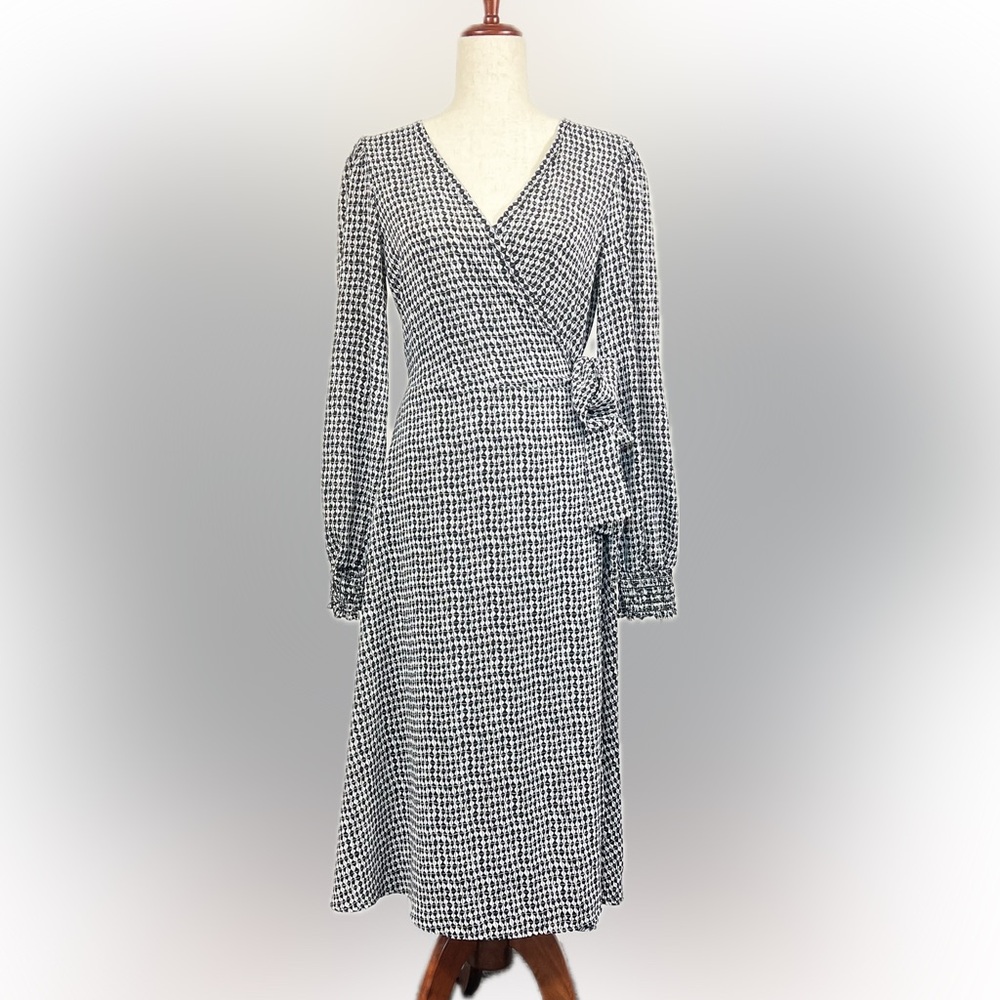 Max Studio Balloon Sleeve Maxi wrap dress